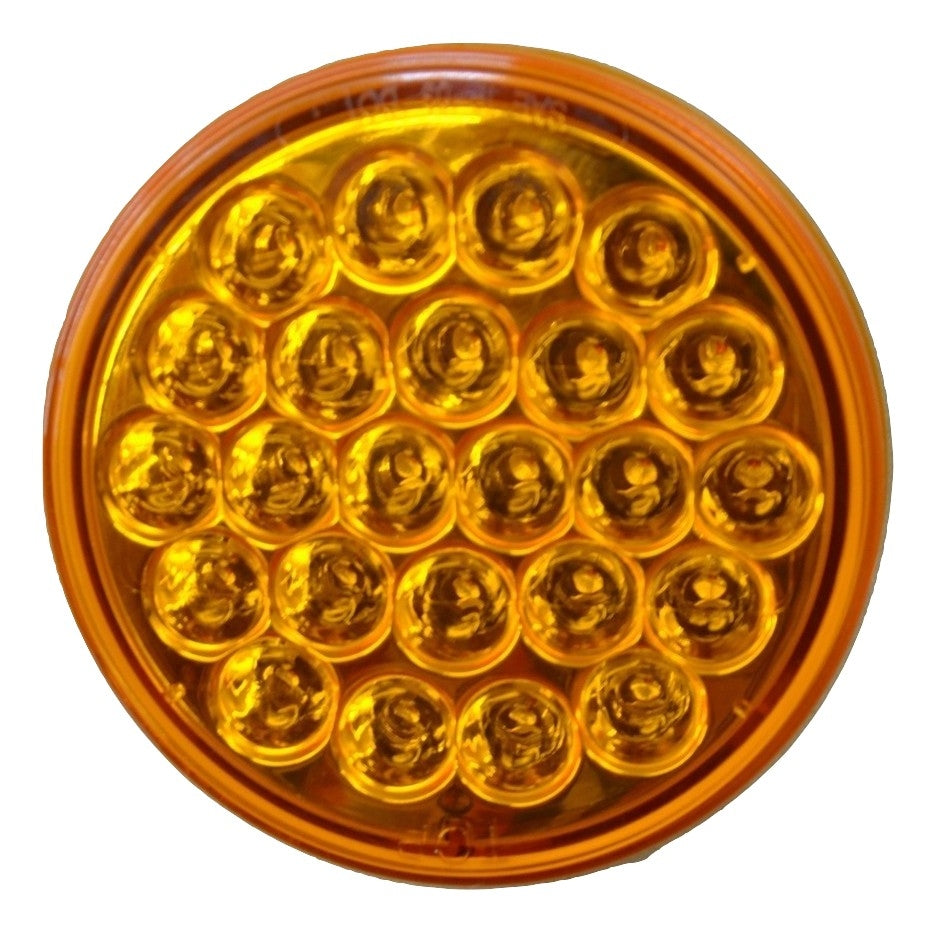 GG LED Light 4" Pearl Amber Lens 24 LEDs Park Turn Clearance Plastic #78270 Each