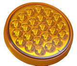 GG LED Light 4" Pearl Amber Lens 24 LEDs Park Turn Clearance Plastic #78270 Each