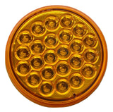 GG LED Light 4" Pearl Amber Lens 24 LEDs Park Turn Clearance Plastic #78270 Each