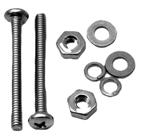 3.5 Glass Lens #8-32 Screw Set Stainless Steel 1-1/2" Long #SA5-C5 Set of 2
