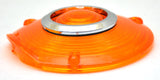 Back of Cab Lens Replacement 4" Amber with Chrome Ring Plastic 3 Hole GG#86720
