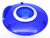 Back of Cab Lens Replacement 4" Blue with Chrome Ring Plastic 3 Hole GG#86721