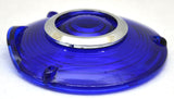 Back of Cab Lens Replacement 4" Blue with Chrome Ring Plastic 3 Hole GG#86721