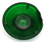 Back of Cab Lens Replacement 4" Green with Chrome Ring Plastic 3 Hole GG#86722