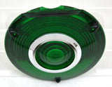 Back of Cab Lens Replacement 4" Green with Chrome Ring Plastic 3 Hole GG#86722