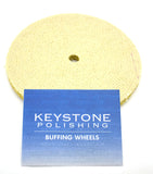 Sisal & Muslin Buffing Wheel for Secondary Polishing 5/8” Arbor 11 Ply UP#90027