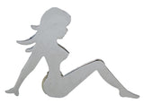 Sitting Nude Cutouts Stud Mount Right & Left 3-5/8" Wide Chrome GG#90031-41 Set