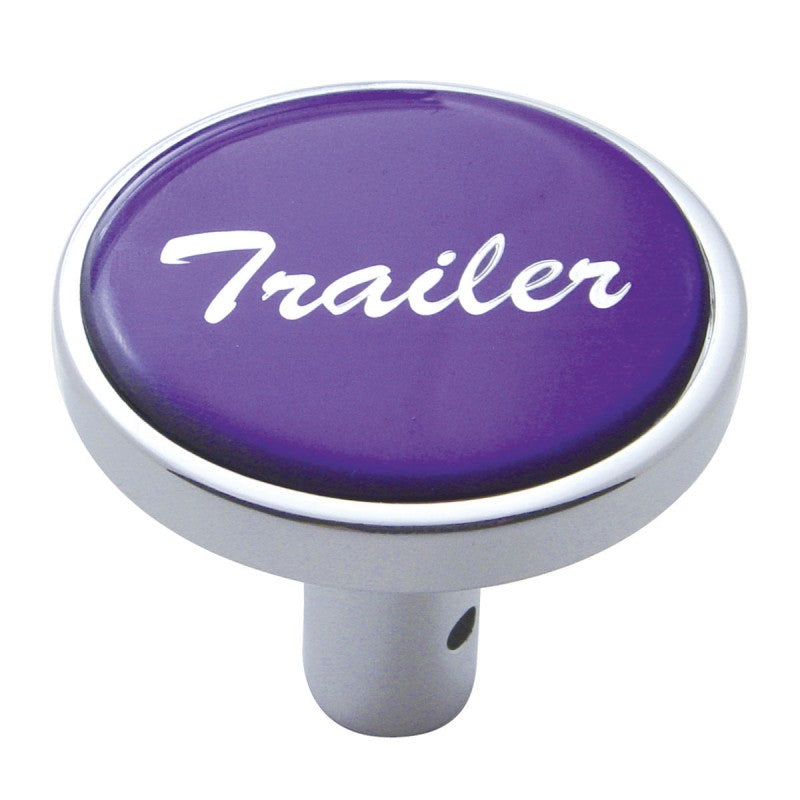 Air Brake Knob Pin Mount Trailer Purple Glossy Chrome Knob 1 1/2" Tall UP#23345