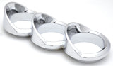 Trio Gauge Cover for 579 Peterbilt 2010-16 Left Vertical Chrome Plastic UP#41754
