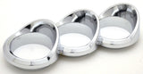 Trio Gauge Cover for 579 Peterbilt 2010-16 Left Vertical Chrome Plastic UP#41754