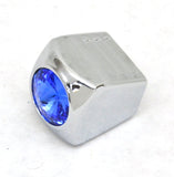 A/C Heater Slider Knobs Universal Fit Blue Jewel Plastic UP#42031 Set of 3