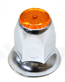 Lug Nut Covers 33mm Push-On Amber Reflector Chrome 2" Tall GG#10490 Set of 20
