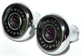 Tractor Tailer Parking Air Brake Knob Set Deluxe Screw-On Dark Purple Jewels