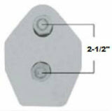 Spring Loaded Mud Flap Hangers 2 1/2 Bolt Spacing Chrome 30" Wide UP#10653 Pair