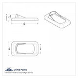 Rocker Switch Trim W/Guard for Kenworth W900/T800/T660 (2006-2014) UP#41147 Each