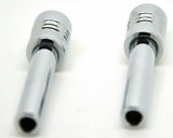 Door Lock Knobs Screw-on Red Jewel Chrome Aluminum 1/2" I.D. GG#50865 Pair
