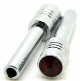 Door Lock Knobs Screw-on Red Jewel Chrome Aluminum 1/2" I.D. GG#50865 Pair