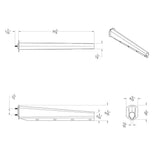 Spring Loaded Mud Flap Hangers 2 1/2 Bolt Spacing Chrome 30" Wide UP#10653 Pair