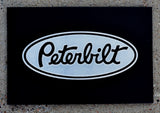 Front Fender Mud Flap For Peterbilt 18X12 Black Silver Logo Rubber MPS-1812-Pair