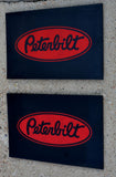 Front Fender Mud Flaps For Peterbilt 18X12 Black Red Logo Rubber MP-1812 Pair