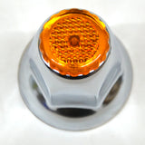 Lug Nut Covers 33mm Push-On Amber Reflector Chrome 2" Tall GG#10490 Set of 20