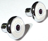Tractor Tailer Parking Air Brake Knob Set Deluxe Screw-On Dark Purple Jewels
