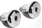 Tractor Tailer Parking Air Brake Knob Set Deluxe Screw-On Dark Purple Jewels