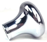 Tractor Tailer Parking Air Brake Knob Set Deluxe Screw-On Blue Jewel, Chrome Body