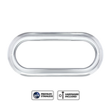 Light Bezel/Trim for 6.5" Oval Light Plain Stainless Steel 2 Screw UP20506 Each