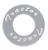 Tractor Tailer Parking Air Brake Knob Set Deluxe Screw-On Blue Jewel, Chrome Body