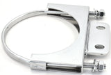 Cab Exhaust Bracket 5" U-Bolt Style with Tab for Peterbilt Chrome GG70451 Each