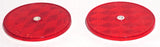 reflectors (2) round 3-1/4" red acrylic for Peterbilt Kenworth Freightliner