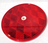 reflectors (2) round 3-1/4" red acrylic for Peterbilt Kenworth Freightliner