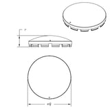 Front Axle Replacement Hub Cap United Pacific 10257/10260/10262 #10260-1 Each