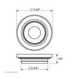 Rubber Light Grommet 2 1/2” Round With Wide Lip 3-5/8" Outside Diameter UP#31503