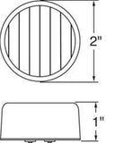UP Led Light 2" Amber Lens 9 Amber Led's Flat Marker 1" Deep #38170 Each
