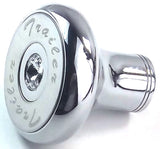 Tractor Air Valve Brake Knob Screw on Clear Jewel Chrome Body