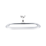 Light Bezel/Trim for 6.5" Oval Light Plain Stainless Steel 2 Screw UP20506 Each