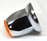Lug Nut Covers 33mm Push-On Amber Reflector Chrome 2" Tall GG#10490 Set of 20