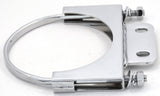 Cab Exhaust Bracket 5" U-Bolt Style with Tab for Peterbilt Chrome GG70451 Each