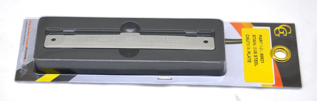 Caution Cruise Control Dash Plate for Kenworth Stainless Steel Block GG#68621