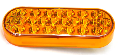 GG LED Oval Turn Park Clearance Light Pearl 24 Amber LED Amber Lens #78230 Each