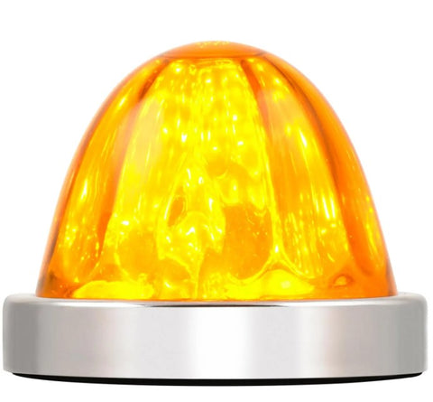 Light Amber Glass Watermelon Marker/Clearance Kit 18 LEDs 3-1/2" GG#81860-Pair