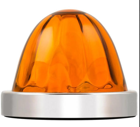 Dark Amber Glass Watermelon Marker/Clearance Kit 18 LEDs 3-1/2" GG#81861-5Pcs