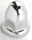Lug Nut Covers 1 1/2" Push-On Bullet Chrome 2 1/4" Tall UP#10006 Set of 40