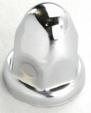 Lug Nut Covers 1 1/2" Push-On Bullet Chrome 2 1/4" Tall UP#10006 Set of 40