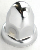 Lug Nut Covers 1 1/2" Push-On Bullet Chrome 2 1/4" Tall UP#10006 Set of 40