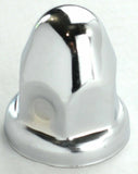 Lug Nut Covers 1 1/2" Push-On Bullet Chrome 2 1/4" Tall UP#10006 Set of 40