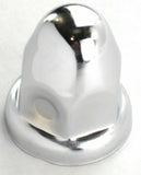 Lug Nut Covers 1 1/2" Push-On Bullet Chrome 2 1/4" Tall UP#10006 Set of 5