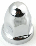 Lug Nut Covers 1 1/2" Push-On Bullet Chrome 2 1/4" Tall UP#10006 Set of 5